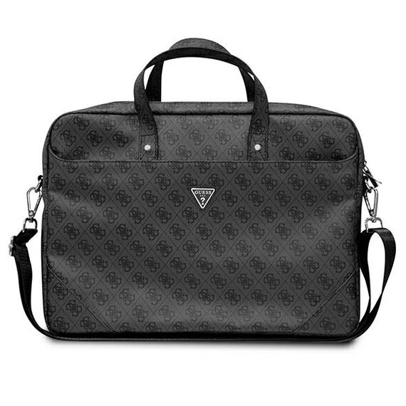 Guess Saffiano 4G Triangle Logo bag for a 16'' laptop - black - Bags & Backpacks - Laptop Accessories - Techbox
