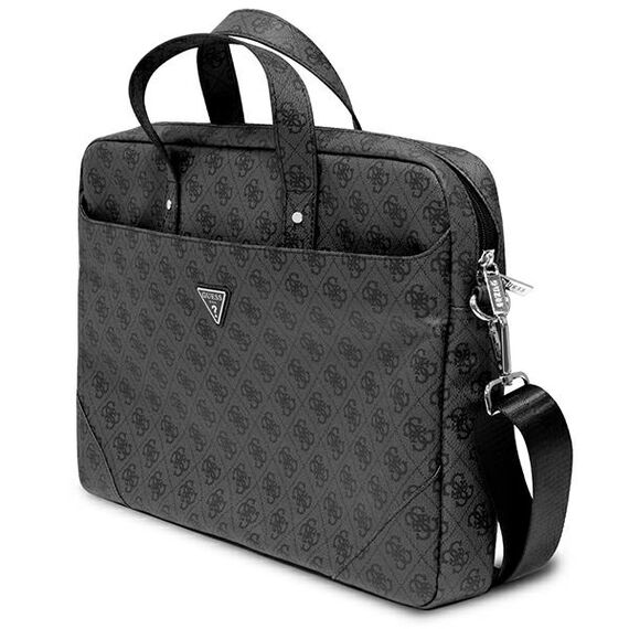 Guess Saffiano 4G Triangle Logo bag for a 16'' laptop - black - Bags & Backpacks - Laptop Accessories - Techbox