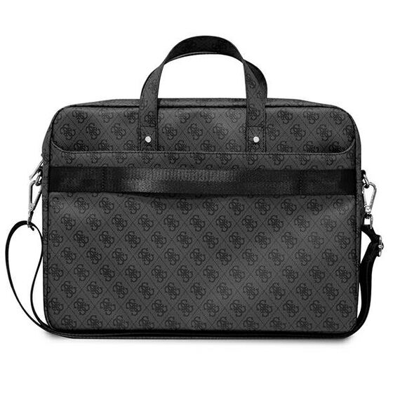 Guess Saffiano 4G Triangle Logo bag for a 16'' laptop - black - Bags & Backpacks - Laptop Accessories - Techbox