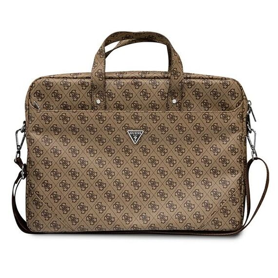 Guess Bag GUCB15P4TW 16 "brown / brown Saffiano 4G Triangle Logo - Bags & Backpacks - Laptop Accessories - Techbox
