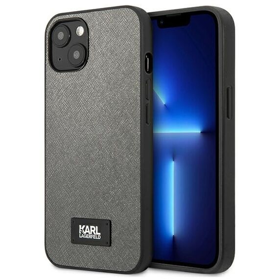 Karl Lagerfeld KLHCP13SSFMP2DG iPhone 13 mini 5,4" hardcase srebrny/silver Saffiano Plaque - Apple Cases - Cases - Techbox