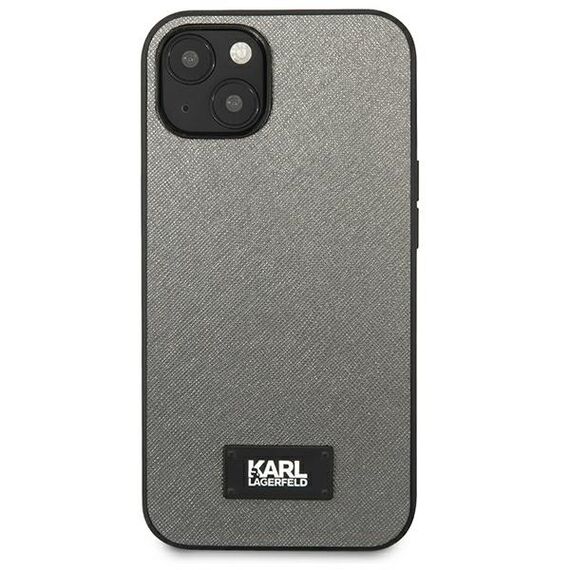 Karl Lagerfeld KLHCP13SSFMP2DG iPhone 13 mini 5,4" hardcase srebrny/silver Saffiano Plaque - Apple Cases - Cases - Techbox