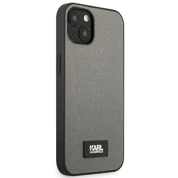Karl Lagerfeld KLHCP13SSFMP2DG iPhone 13 mini 5,4" hardcase srebrny/silver Saffiano Plaque - Apple Cases - Cases - Techbox