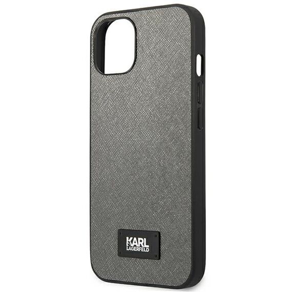Karl Lagerfeld KLHCP13SSFMP2DG iPhone 13 mini 5,4" hardcase srebrny/silver Saffiano Plaque - Apple Cases - Cases - Techbox