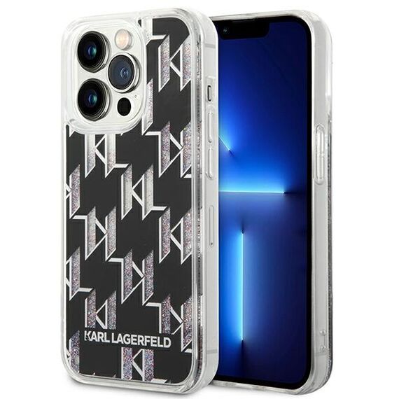 Karl Lagerfeld KLHCP14LLMNMK iPhone 14 Pro 6,1" hardcase czarny/black Liquid Glitter Monogram - Apple Cases - Cases - Techbox
