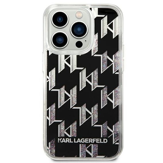 Karl Lagerfeld KLHCP14LLMNMK iPhone 14 Pro 6,1" hardcase czarny/black Liquid Glitter Monogram - Apple Cases - Cases - Techbox