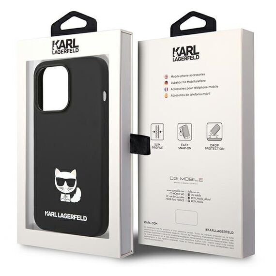 Karl Lagerfeld KLHCP14LSLCTBK iPhone 14 Pro 6.1 "hardcase black / black Silicone Choupette Body | Techbox