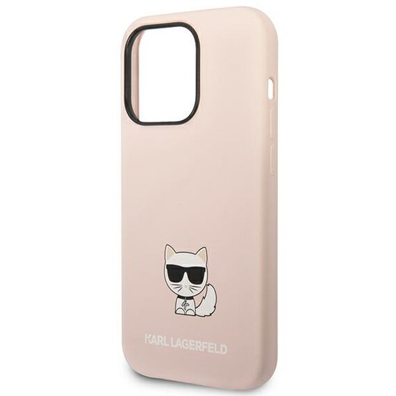 Karl Lagerfeld KLHCP14LSLCTPI iPhone 14 Pro 6.1 "hardcase light pink / light pink Silicone Choupette Body | Techbox
