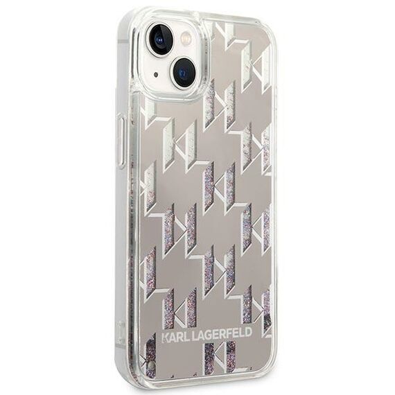 Karl Lagerfeld KLHCP14MLMNMS iPhone 14 Plus 6.7 "hardcase silver / silver Liquid Glitter Monogram | Techbox