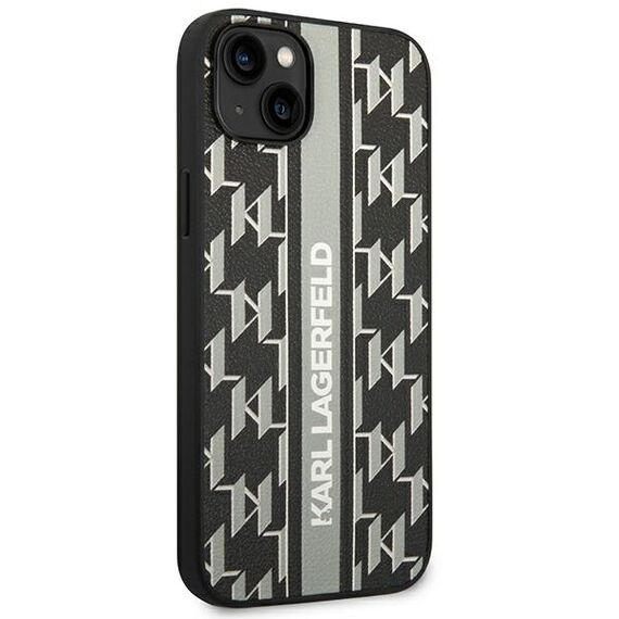 Karl Lagerfeld KLHCP14MPGKLSKG iPhone 14 Plus 6,7" hardcase szary/grey Monogram Stripe - Apple Cases - Cases - Techbox