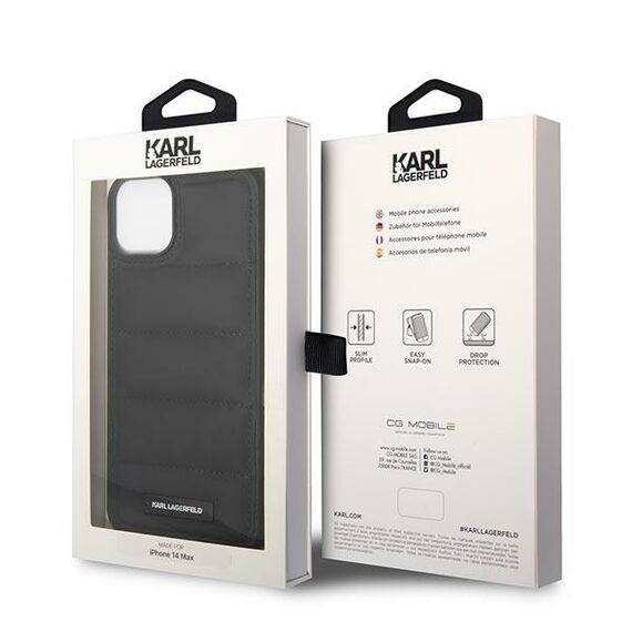Karl Lagerfeld KLHCP14MPSQAK iPhone 14 Plus 6,7" hardcase czarny/black Puffy Elongated Logo - Apple Cases - Cases - Techbox