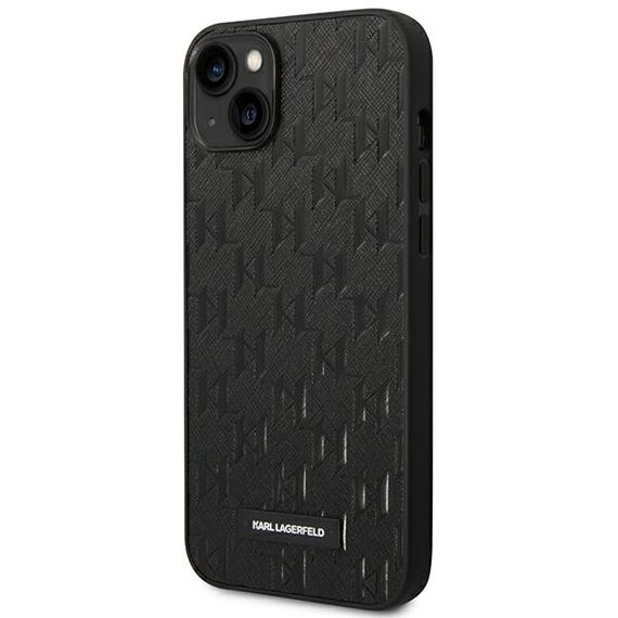 Karl Lagerfeld KLHCP14MSAKLHPK iPhone 14 Plus 6.7 "hardcase black / black Saffiano Mono Metal Logo | Techbox