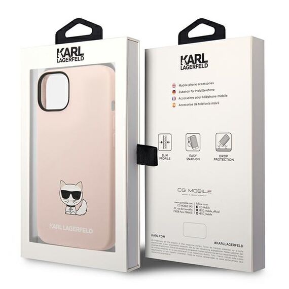 Karl Lagerfeld KLHCP14MSLCTPI iPhone 14 Plus 6,7" hardcase jasnorÃ³Å¼owy/light pink Silicone Choupette Body - Apple Cases - Cases - Techbox