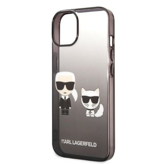 Karl Lagerfeld KLHCP14MTGKCK iPhone 14 Plus 6,7" hardcase czarny/black Gradient Ikonik Karl & Choupette - Apple Cases - Cases - Techbox
