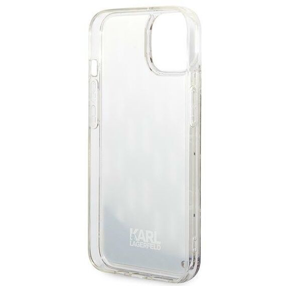 Karl Lagerfeld KLHCP14SLMNMS iPhone 14 6.1 "hardcase silver / silver Liquid Glitter Monogram - Apple Cases - Cases - Techbox