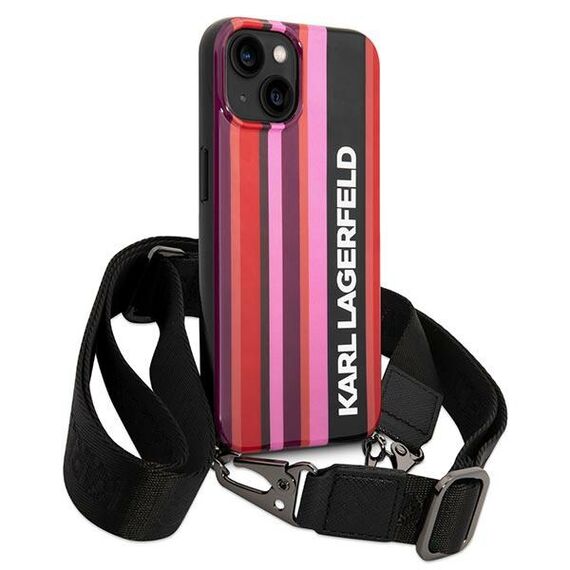 Karl Lagerfeld KLHCP14SSTSTP iPhone 14 6.1 "hardcase pink / pink Color Stripes Strap | Techbox