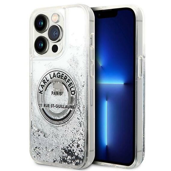 Karl Lagerfeld KLHCP14XLCRSGRS iPhone 14 Pro Max 6.7 "silver / silver hardcase Liquid Glitter RSG | Techbox