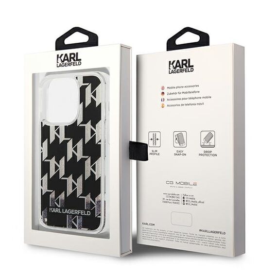 Karl Lagerfeld KLHCP14XLMNMK iPhone 14 Pro Max 6.7 "hardcase black / black Liquid Glitter Monogram | Techbox