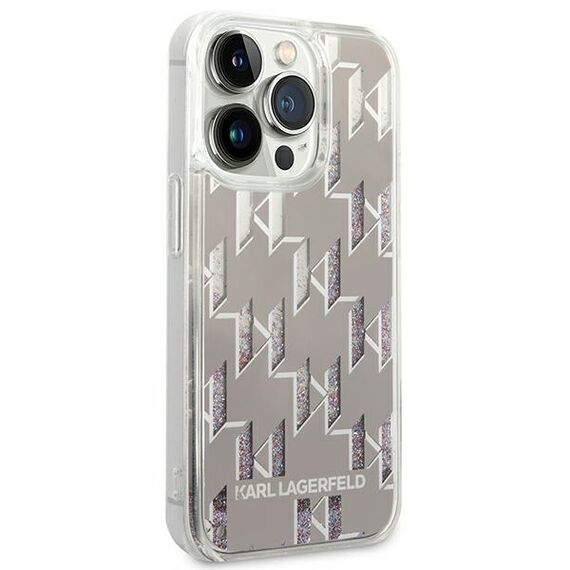 Karl Lagerfeld KLHCP14XLMNMS iPhone 14 Pro Max 6.7 "hardcase silver / silver Liquid Glitter Monogram | Techbox