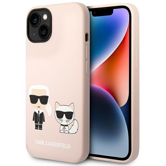 Karl Lagerfeld KLHMP14MSSKCI iPhone 14 Plus 6,7" hardcase jasnorÃ³Å¼owy/light pink Silicone Karl & Choupette Magsafe - Apple Cases - Cases - Techbox