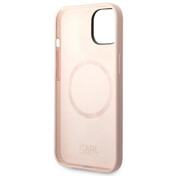 Karl Lagerfeld KLHMP14MSSKCI iPhone 14 Plus 6,7" hardcase jasnorÃ³Å¼owy/light pink Silicone Karl & Choupette Magsafe - Apple Cases - Cases - Techbox