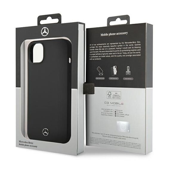Mercedes Silicone Line MagSafe case for iPhone 14 Plus - black | Techbox