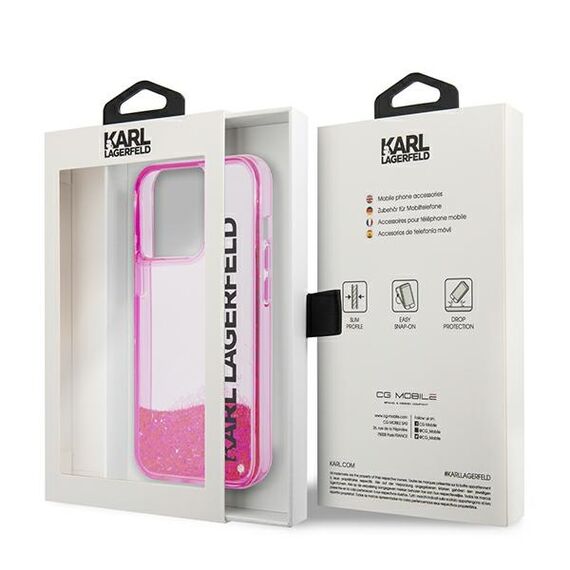Karl Lagerfeld KLHCP14XLCKVF iPhone 14 Pro Max 6.7 "pink / pink hardcase Liquid Glitter Elong | Techbox