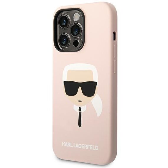 Karl Lagerfeld KLHCP14XSLKHLP iPhone 14 Pro Max 6.7 "hardcase pink / pink Silicone Karl`s Head | Techbox