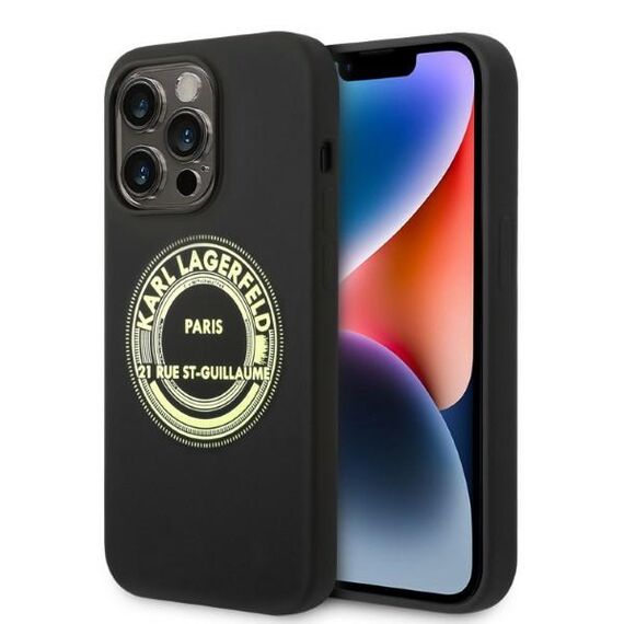 Karl Lagerfeld Silicone RSG case for iPhone 14 Pro - black - Uncategorized Cases (2) - Cases - Techbox