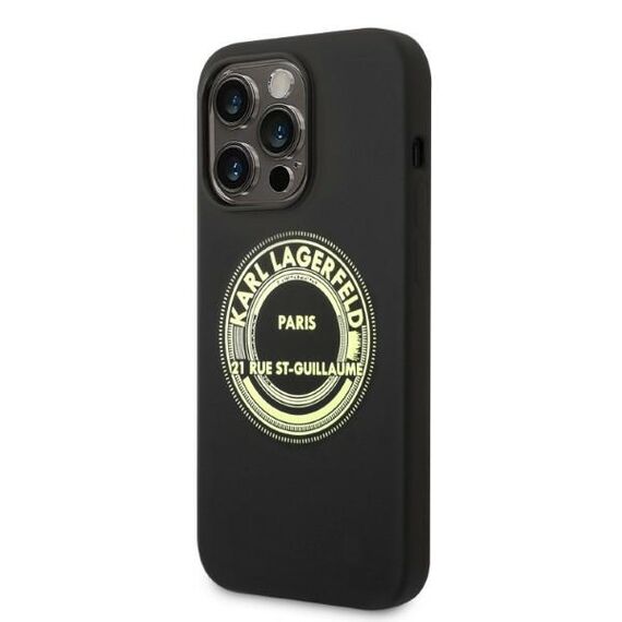 Karl Lagerfeld Silicone RSG case for iPhone 14 Pro - black - Uncategorized Cases (2) - Cases - Techbox