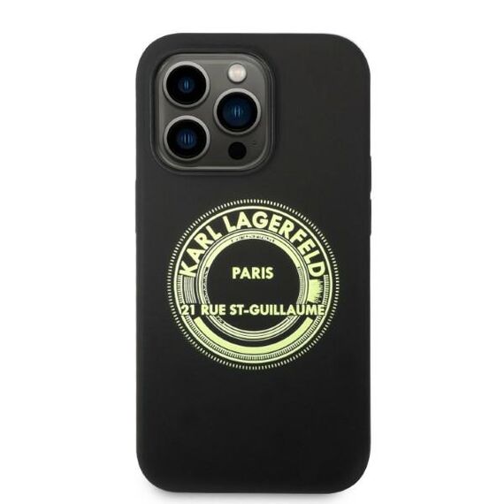 Karl Lagerfeld Silicone RSG case for iPhone 14 Pro - black - Uncategorized Cases (2) - Cases - Techbox