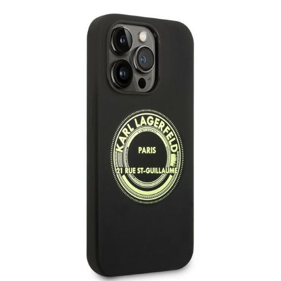 Karl Lagerfeld Silicone RSG case for iPhone 14 Pro - black - Uncategorized Cases (2) - Cases - Techbox