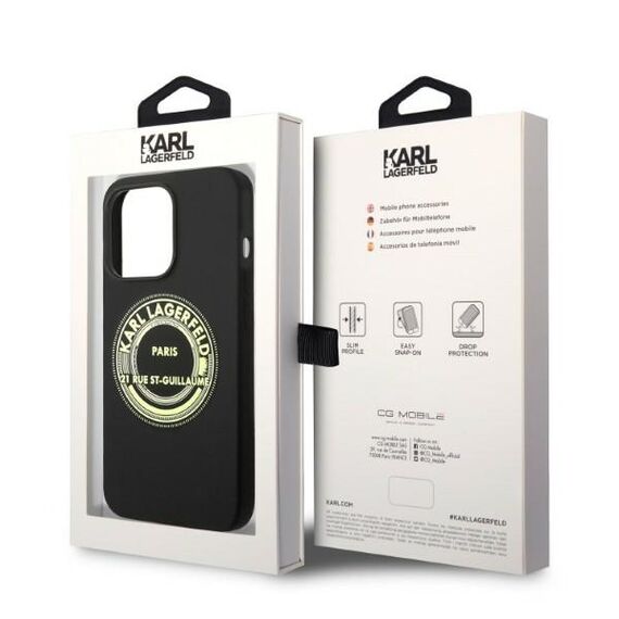 Karl Lagerfeld Silicone RSG case for iPhone 14 Pro - black - Uncategorized Cases (2) - Cases - Techbox