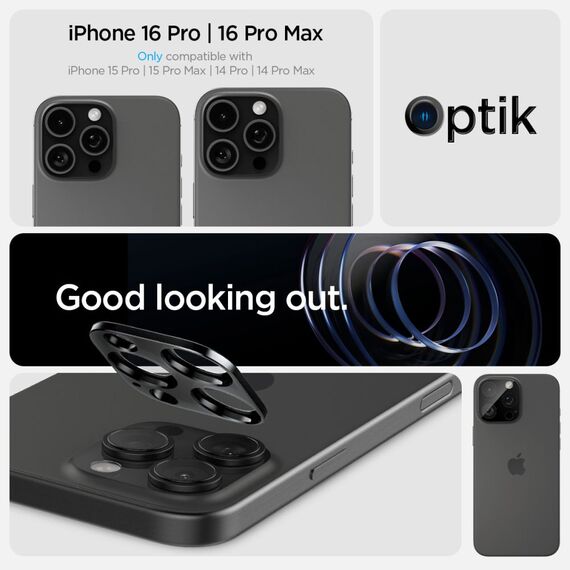 Spigen Optik. TR Camera Protector Camera tempered glass (2 pcs) iPhone 14 Pro / 14 Pro Max black - Apple iPhone - Screen & Camera Protection - Techbox