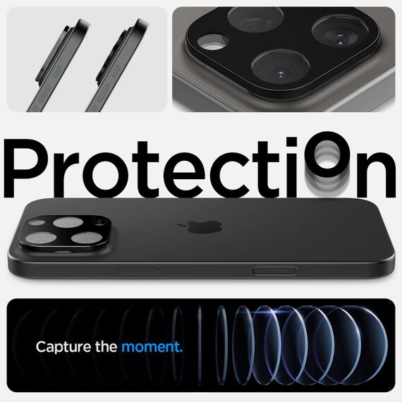 Spigen Optik. TR Camera Protector Camera tempered glass (2 pcs) iPhone 14 Pro / 14 Pro Max black - Apple iPhone - Screen & Camera Protection - Techbox