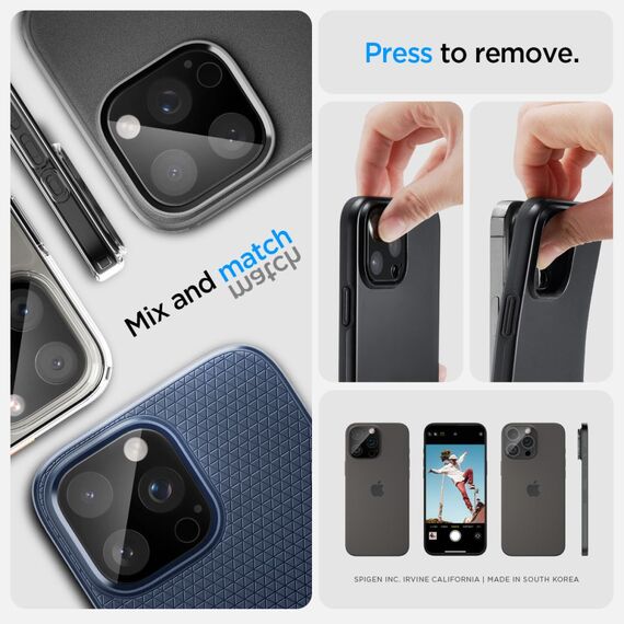 Spigen Optik. TR Camera Protector Camera tempered glass (2 pcs) iPhone 14 Pro / 14 Pro Max black - Apple iPhone - Screen & Camera Protection - Techbox