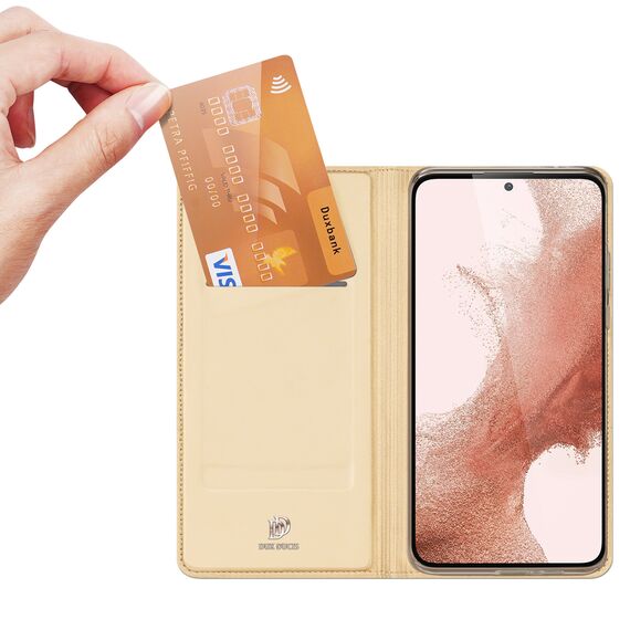 Dux Ducis Skin Pro Case for Samsung Galaxy S23+ Flip Card Wallet Stand Gold | Techbox