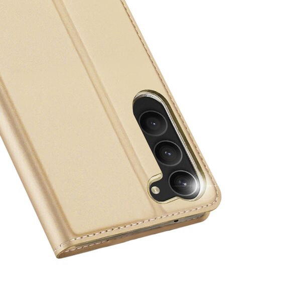 Dux Ducis Skin Pro Case for Samsung Galaxy S23+ Flip Card Wallet Stand Gold | Techbox
