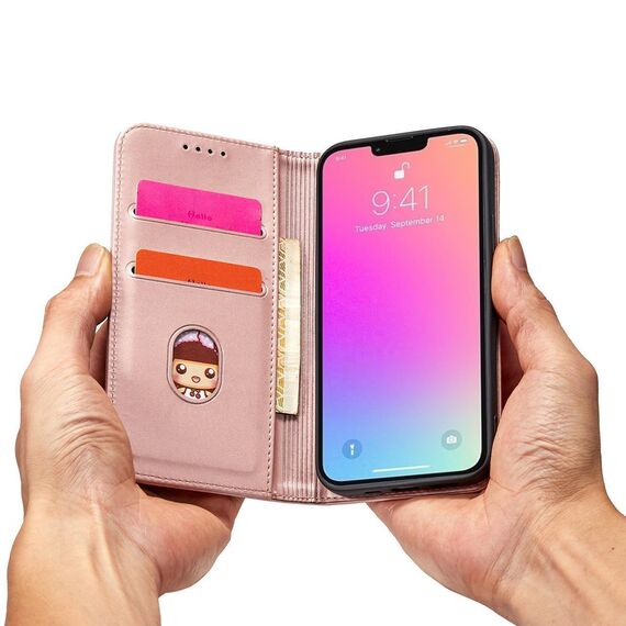 Magnet Card Case for Samsung Galaxy S23 Ultra Cover with Flip Wallet Stand Pink - Samsung Cases - Cases - Techbox