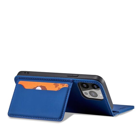 Magnet Card Case for Samsung Galaxy S23 Ultra flip cover wallet stand blue | Techbox