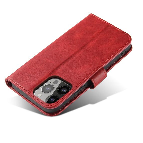 Magnet Case for Samsung Galaxy S23 Ultra flip cover wallet stand red | Techbox