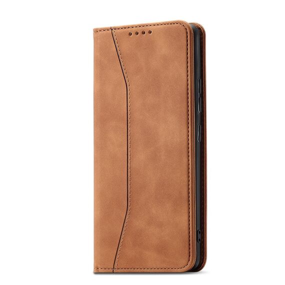 Magnet Fancy Case for Samsung Galaxy S23+ flip cover wallet stand brown | Techbox