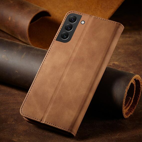 Magnet Fancy Case for Samsung Galaxy S23+ flip cover wallet stand brown | Techbox