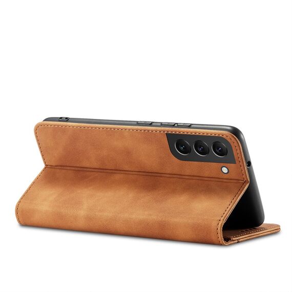 Magnet Fancy Case for Samsung Galaxy S23+ flip cover wallet stand brown | Techbox