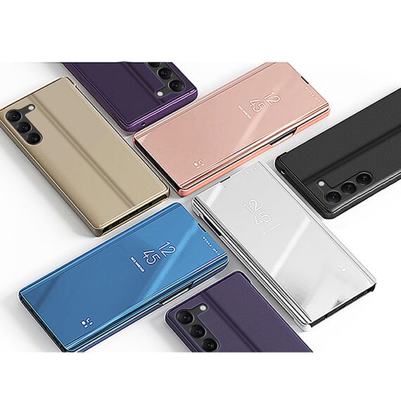 Clear View Case cover for Samsung Galaxy S23+ flip cover blue | Techbox