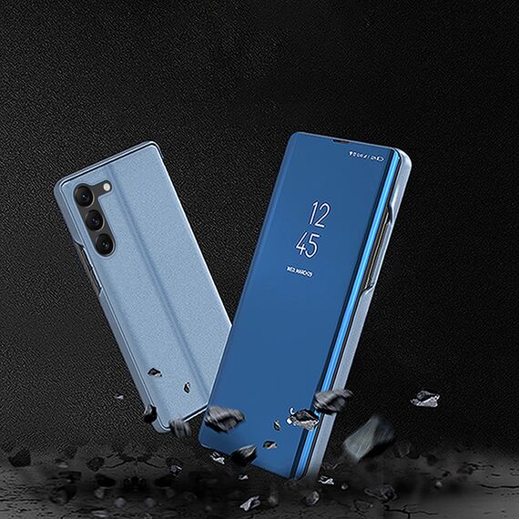 Clear View Case cover for Samsung Galaxy S23+ flip cover blue | Techbox