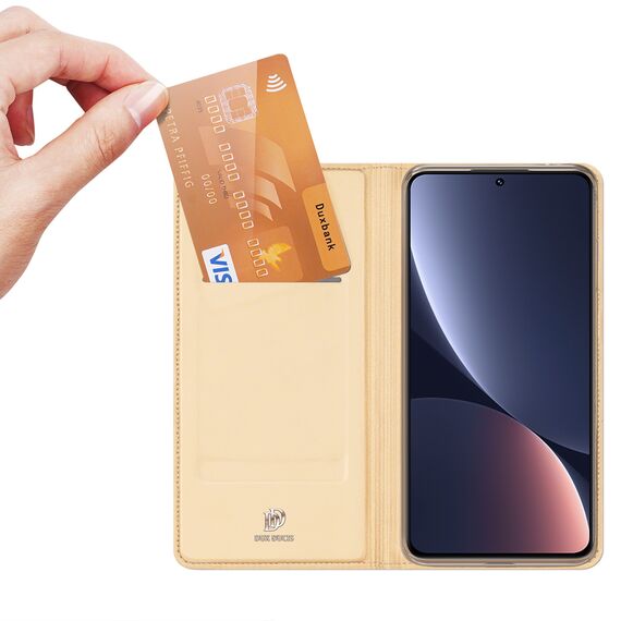 Dux Ducis Skin Pro Case Xiaomi 13 Flip Card Wallet Gold Stand - Xiaomi Cases - Cases - Techbox
