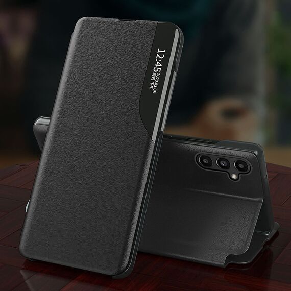 Eco Leather View Case case for Samsung Galaxy A14 with a flip stand black - Samsung Cases - Cases - Techbox