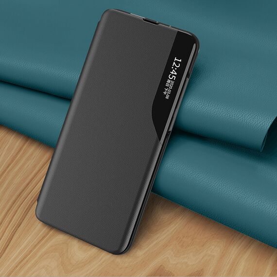 Eco Leather View Case case for Samsung Galaxy A14 with a flip stand black - Samsung Cases - Cases - Techbox