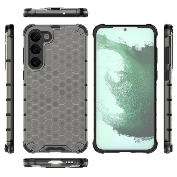 Honeycomb case for Samsung Galaxy S23+ armored hybrid cover blue | Techbox